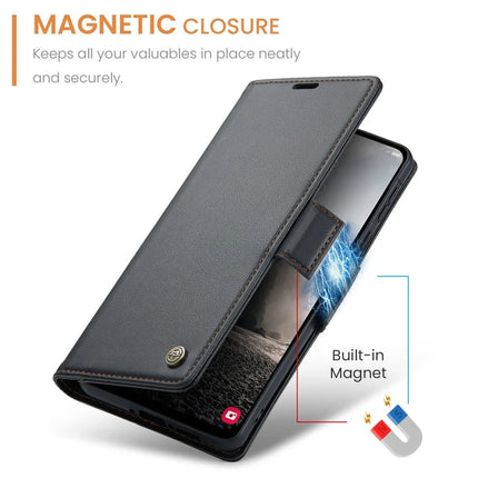 For Samsung Galaxy A36 5G Case CASEME 023 Series RFID Blocking Glossy Stand Phone Cover
