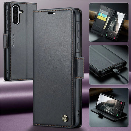 For Samsung Galaxy A36 5G Case CASEME 023 Series RFID Blocking Glossy Stand Phone Cover