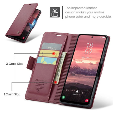 For Samsung Galaxy A36 5G Case CASEME 023 Series RFID Blocking Glossy Stand Phone Cover