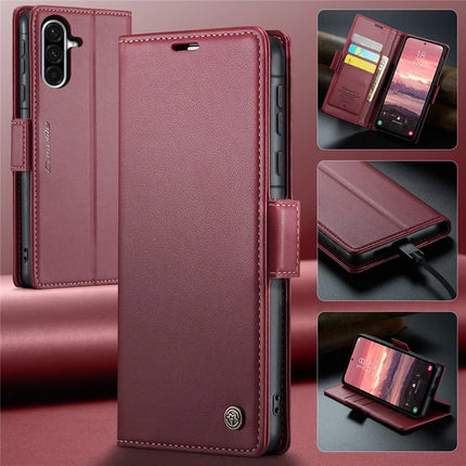For Samsung Galaxy A36 5G Case CASEME 023 Series RFID Blocking Glossy Stand Phone Cover