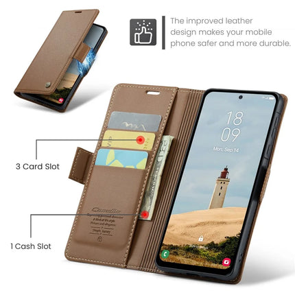 For Samsung Galaxy A36 5G Case CASEME 023 Series RFID Blocking Glossy Stand Phone Cover
