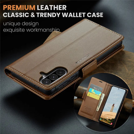 For Samsung Galaxy A36 5G Case CASEME 023 Series RFID Blocking Glossy Stand Phone Cover