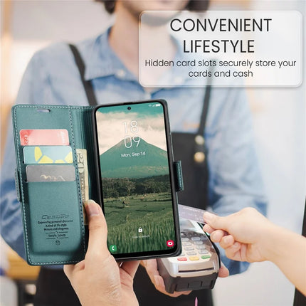 For Samsung Galaxy A36 5G Case CASEME 023 Series RFID Blocking Glossy Stand Phone Cover