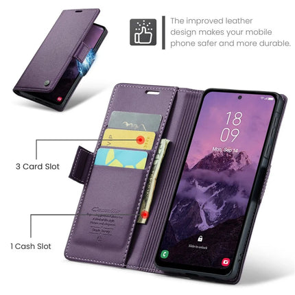 For Samsung Galaxy A36 5G Case CASEME 023 Series RFID Blocking Glossy Stand Phone Cover