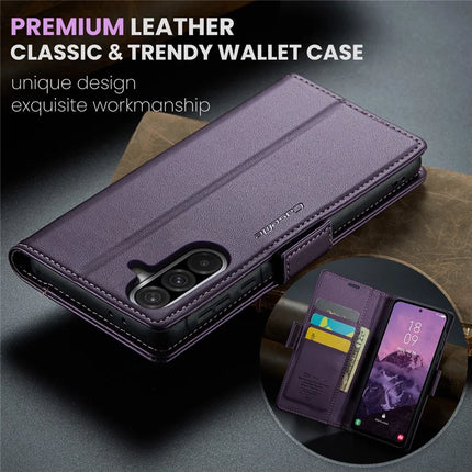 For Samsung Galaxy A36 5G Case CASEME 023 Series RFID Blocking Glossy Stand Phone Cover