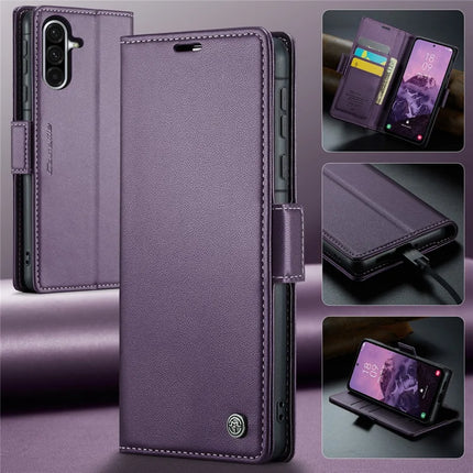 For Samsung Galaxy A36 5G Case CASEME 023 Series RFID Blocking Glossy Stand Phone Cover
