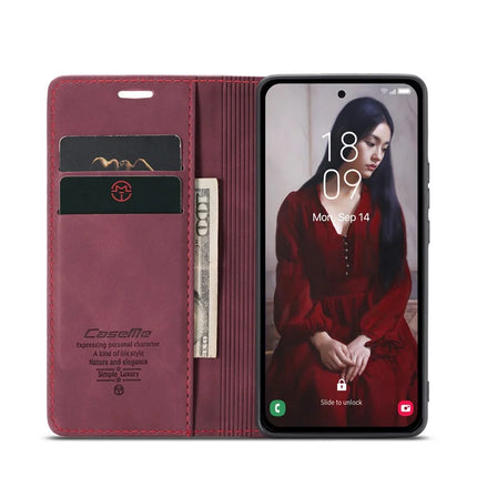 For Samsung Galaxy A36 5G Case CASEME 013 Series Card Holder Stand Leather Phone Cover