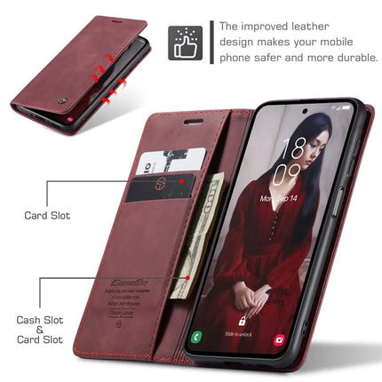 For Samsung Galaxy A36 5G Case CASEME 013 Series Card Holder Stand Leather Phone Cover
