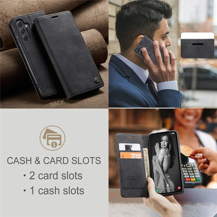 For Samsung Galaxy A36 5G Case CASEME 013 Series Card Holder Stand Leather Phone Cover