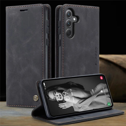 For Samsung Galaxy A36 5G Case CASEME 013 Series Card Holder Stand Leather Phone Cover