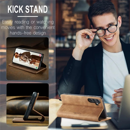 For Samsung Galaxy A36 5G Case CASEME 013 Series Card Holder Stand Leather Phone Cover
