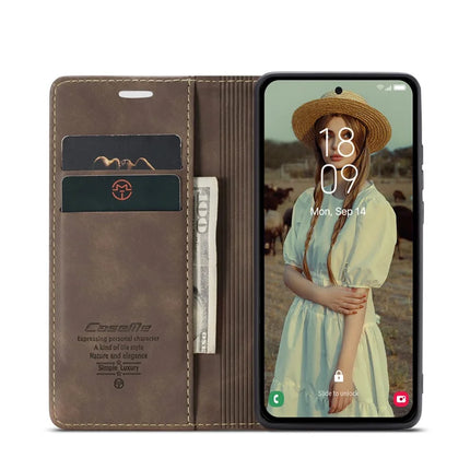 For Samsung Galaxy A36 5G Case CASEME 013 Series Card Holder Stand Leather Phone Cover
