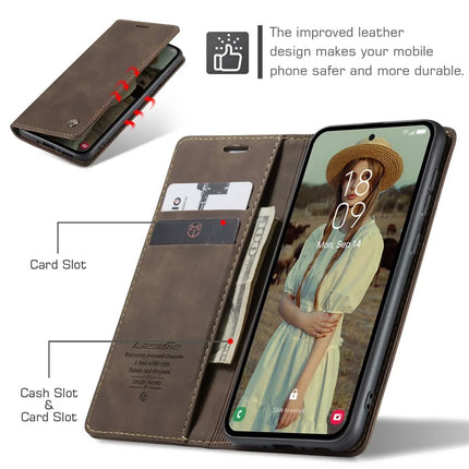 For Samsung Galaxy A36 5G Case CASEME 013 Series Card Holder Stand Leather Phone Cover