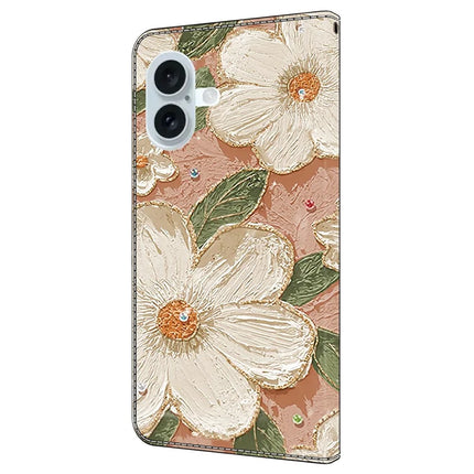 For iPhone 16 Plus Case Pattern Printing Anti-Drop Leather Flip Wallet Phone Cover