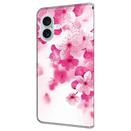 For iPhone 16 Plus Case Pattern Printing Anti-Drop Leather Flip Wallet Phone Cover