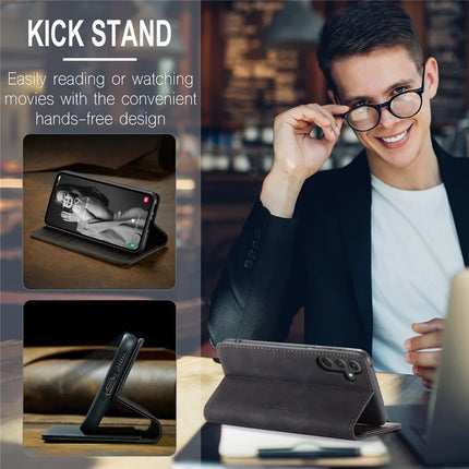 For Samsung Galaxy A56 5G Case CASEME 013 Series Card Holder Stand Leather Phone Cover