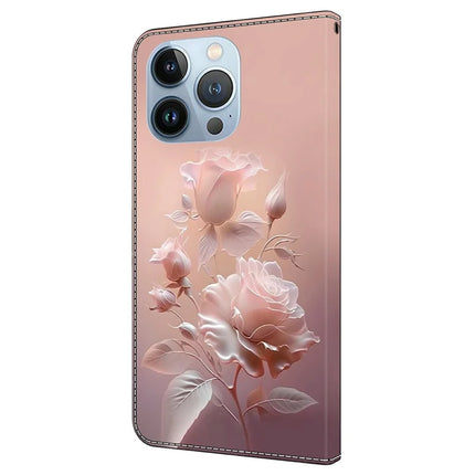 For iPhone 16 Pro Max Case Pattern Printing Anti-Drop Leather Flip Wallet Phone Cover