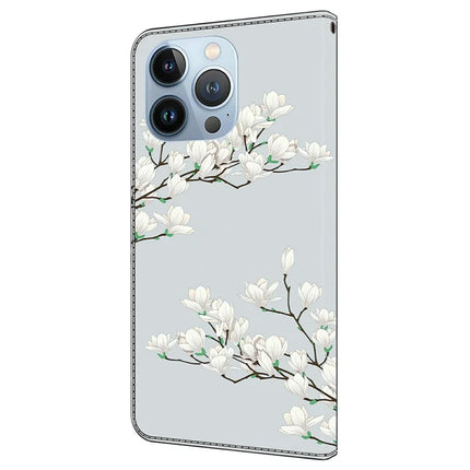 For iPhone 16 Pro Max Case Pattern Printing Anti-Drop Leather Flip Wallet Phone Cover