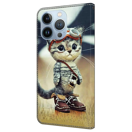 For iPhone 16 Pro Max Case Pattern Printing Anti-Drop Leather Flip Wallet Phone Cover