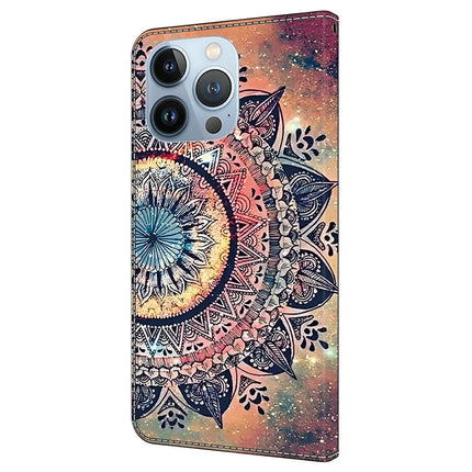 For iPhone 16 Pro Max Case Pattern Printing Anti-Drop Leather Flip Wallet Phone Cover