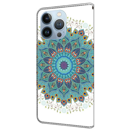 For iPhone 16 Pro Max Case Pattern Printing Anti-Drop Leather Flip Wallet Phone Cover
