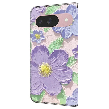 For Google Pixel 9 Pro  /  Pixel 9 Case Pattern Printing Anti-Drop Leather Flip Wallet Phone Cover