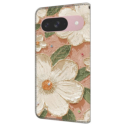 For Google Pixel 9 Pro  /  Pixel 9 Case Pattern Printing Anti-Drop Leather Flip Wallet Phone Cover