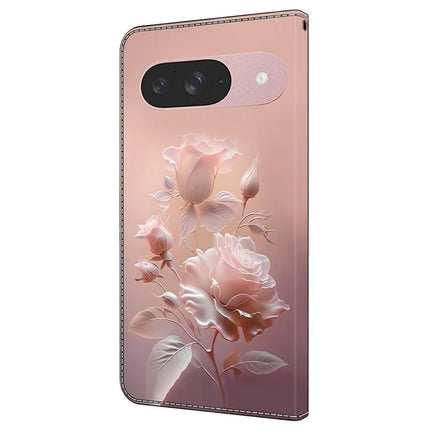 For Google Pixel 9 Pro  /  Pixel 9 Case Pattern Printing Anti-Drop Leather Flip Wallet Phone Cover