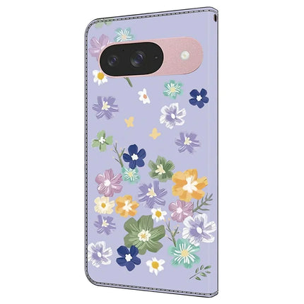 For Google Pixel 9 Pro  /  Pixel 9 Case Pattern Printing Anti-Drop Leather Flip Wallet Phone Cover