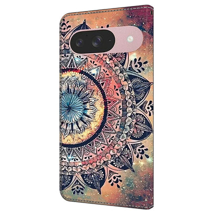 For Google Pixel 9 Pro  /  Pixel 9 Case Pattern Printing Anti-Drop Leather Flip Wallet Phone Cover