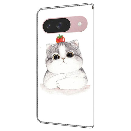 For Google Pixel 9 Pro  /  Pixel 9 Case Pattern Printing Anti-Drop Leather Flip Wallet Phone Cover
