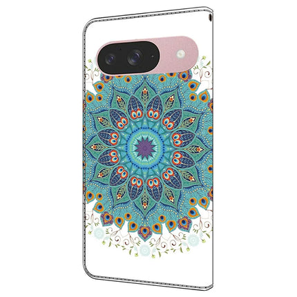 For Google Pixel 9 Pro  /  Pixel 9 Case Pattern Printing Anti-Drop Leather Flip Wallet Phone Cover