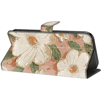 For iPhone 16 Pro Case Pattern Printing Anti-Drop Leather Flip Wallet Phone Cover