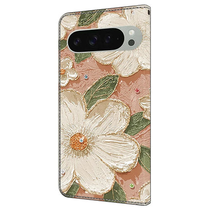 For Google Pixel 9 Pro XL Case Pattern Printing Anti-Drop Leather Flip Wallet Phone Cover