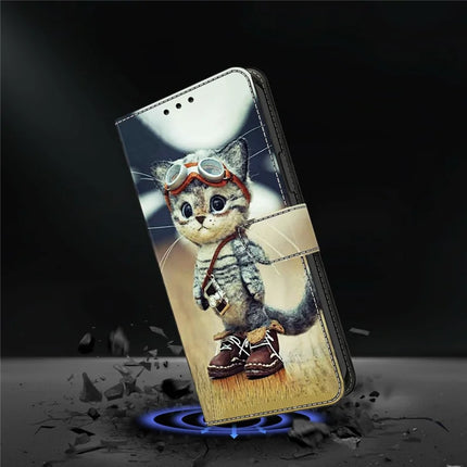 For Google Pixel 9 Pro XL Case Pattern Printing Anti-Drop Leather Flip Wallet Phone Cover