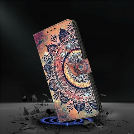 For Google Pixel 9 Pro XL Case Pattern Printing Anti-Drop Leather Flip Wallet Phone Cover