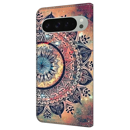 For Google Pixel 9 Pro XL Case Pattern Printing Anti-Drop Leather Flip Wallet Phone Cover