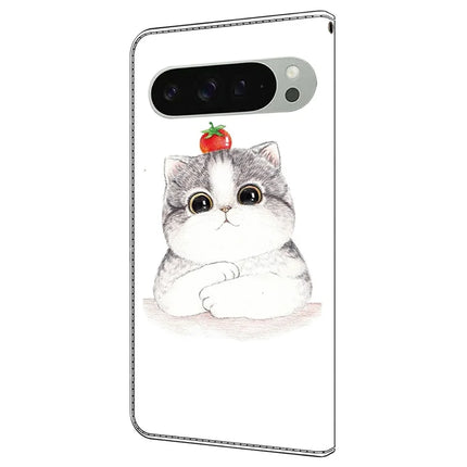 For Google Pixel 9 Pro XL Case Pattern Printing Anti-Drop Leather Flip Wallet Phone Cover