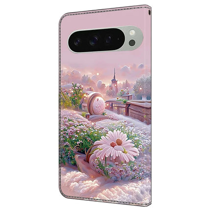 For Google Pixel 9 Pro XL Case Pattern Printing Anti-Drop Leather Flip Wallet Phone Cover