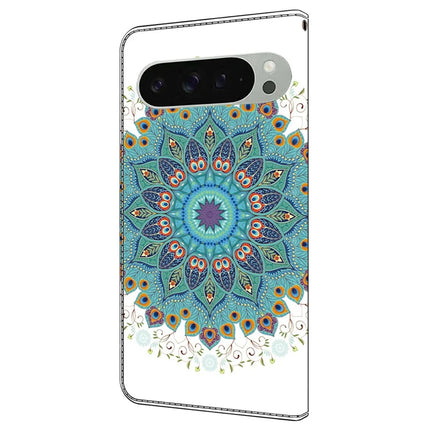 For Google Pixel 9 Pro XL Case Pattern Printing Anti-Drop Leather Flip Wallet Phone Cover