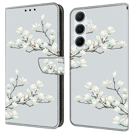 For Samsung Galaxy A56 5G  /  A36 5G Case Pattern Printing Anti-Drop Leather Flip Wallet Phone Cover - Magnolia