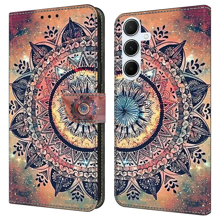 For Samsung Galaxy A56 5G  /  A36 5G Case Pattern Printing Anti-Drop Leather Flip Wallet Phone Cover - Mandala