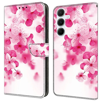 For Samsung Galaxy A56 5G  /  A36 5G Case Pattern Printing Anti-Drop Leather Flip Wallet Phone Cover - Red Flowers