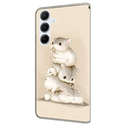 For Samsung Galaxy A35 5G Case Pattern Printing Anti-Drop Leather Flip Wallet Phone Cover