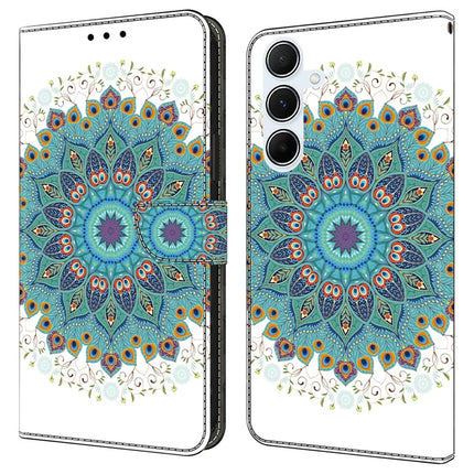 For Samsung Galaxy A35 5G Case Pattern Printing Anti-Drop Leather Flip Wallet Phone Cover - Peacock