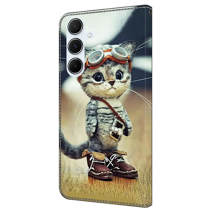 For Samsung Galaxy A55 5G Case Pattern Printing Anti-Drop Leather Flip Wallet Phone Cover