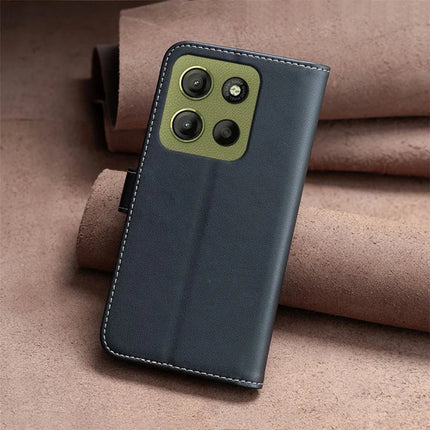 BINFEN COLOR BF17 For Motorola Moto G15 4G Case Wallet Folio Flip Leather Cover