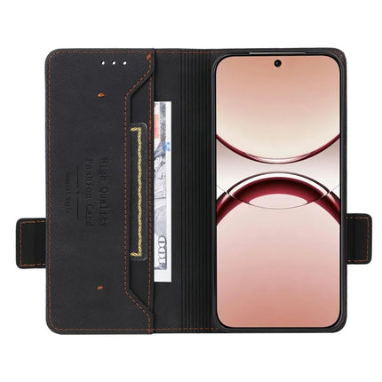 For Oppo Find X8 5G Case Leather Wallet Flip Phone Cover with Hardware Decor