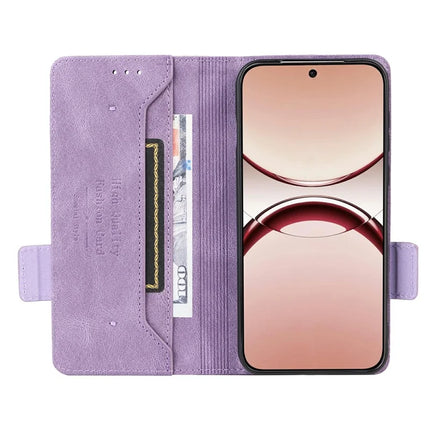For Oppo Find X8 5G Case Leather Wallet Flip Phone Cover with Hardware Decor