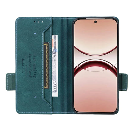 For Oppo Find X8 5G Case Leather Wallet Flip Phone Cover with Hardware Decor